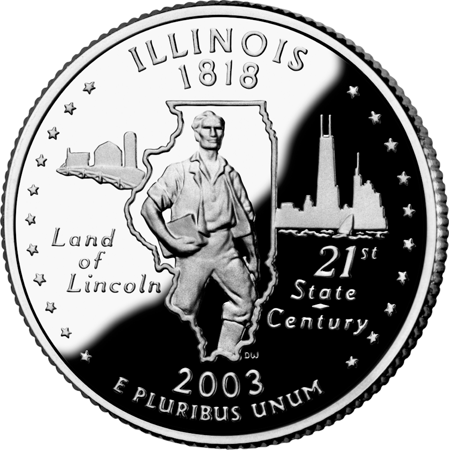 Illinois state quarter reverse